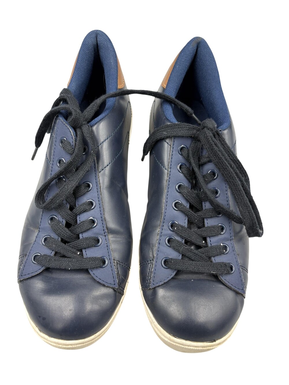 Lucky Brand Shoes Mens US 8.5 Blue Vegan Leather Casual Sneakers Slip Resistant